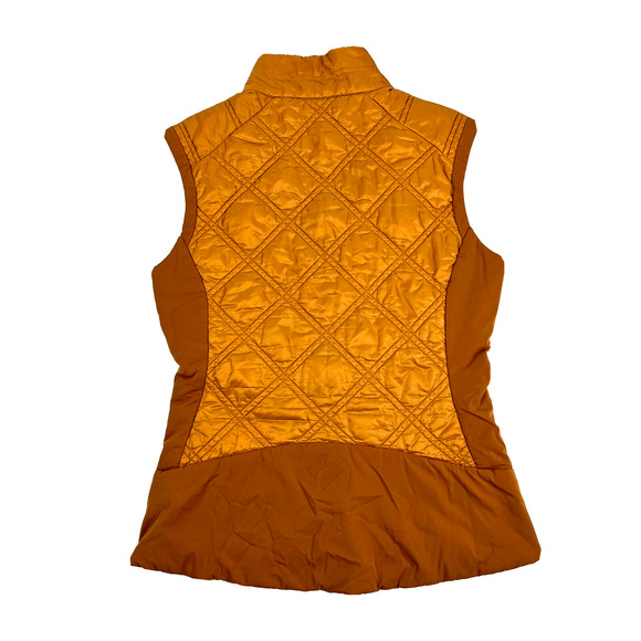 Mountain Force MF Womens Quilted Vest Size XS EU 34 Orange Full Zip - Picture 2 of 8